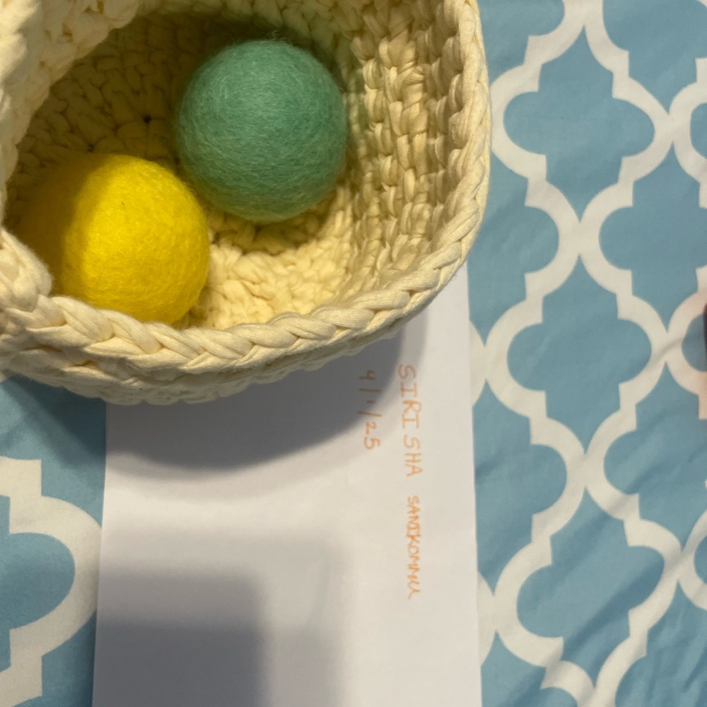 Lovevery Woven Basket with balls Discontinued item.